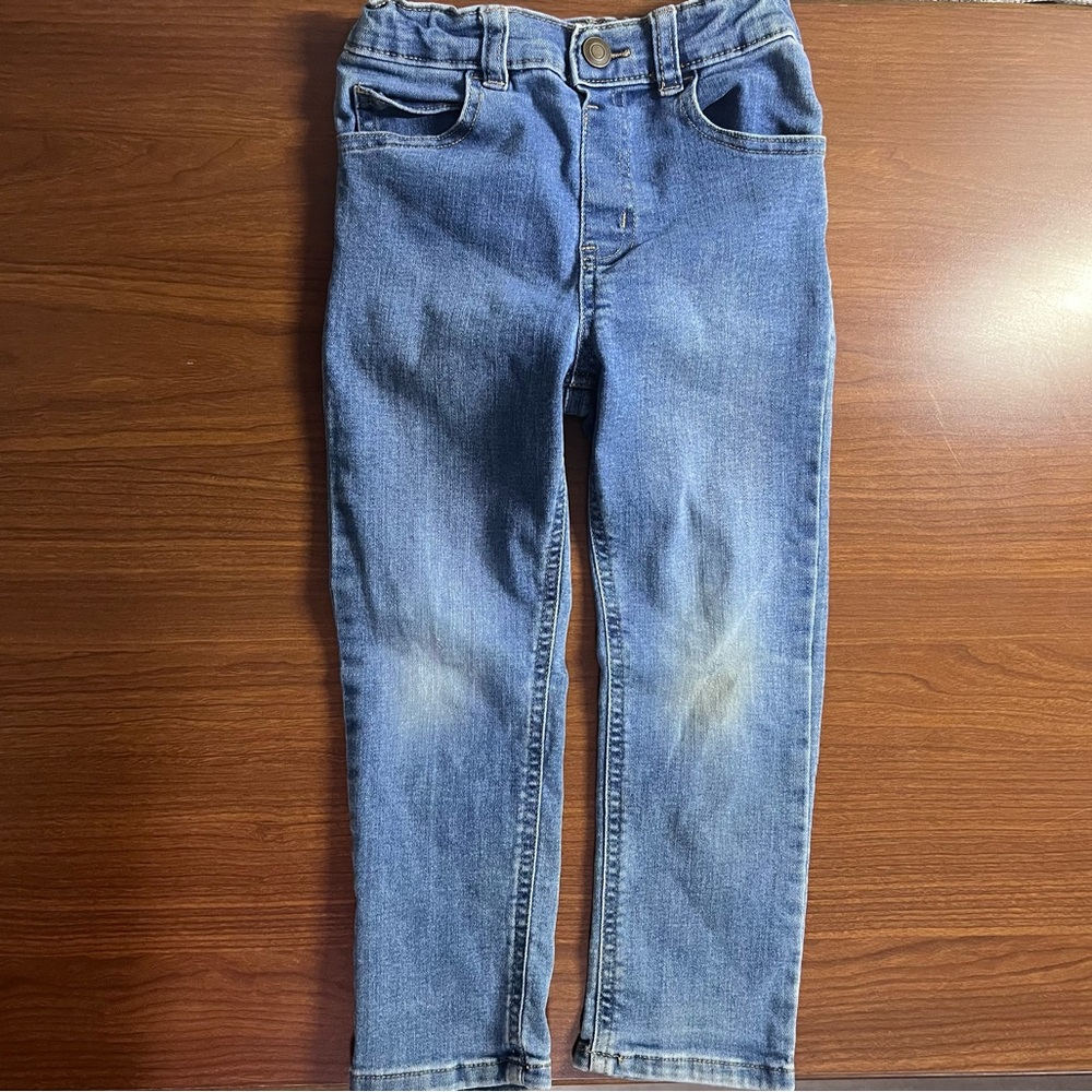 Garanimals Kids Straight Jeans 5T Light Wash Button Closure Adjustable Waist